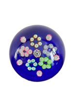 Vintage Paul Ysart Millefiori Thistle Mark Cobalt Blue Art Glass Paperweight - $1,499.00