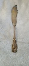 Vintage Butter Knife Silverplate, Royal P Co Royal Plate Two, Floral Pattern  7&quot; - £4.56 GBP