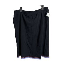 Studio G Women’s Black Stripe Hem Elastic Waist Skirt Size 3X NWT - $16.66