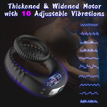 Rechargeable Soft Silicone Male Cock Ring Penis Vibrator Couple Sex Toys... - £11.00 GBP