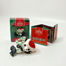 Hallmark Keepsake Ornament dated 1992 Child&#39;s Fourth Christmas Panda Ted... - £6.17 GBP