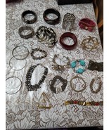Fashion Jewelry Bracelets Lot of 23 Modern To Vintage Mixed Styles and C... - $18.99