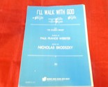 Gospel VTG Sheet MusicI&#39;ll Walk with God Webster Brodszky - £3.76 GBP