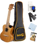 RockJam Premium Concert Ukulele Kit with Tuner, Gig Bag, Strap, Picks &amp; ... - £39.93 GBP