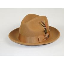 Men Bruno Capelo Hat Australian Wool Fedora Untouchable EXECUTIVE EX323 Camel image 4