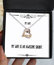 Love Wife, My Wife is an Awesome Sheriff, Fun Love Dancing Necklace for from Hus - £39.52 GBP