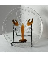 Large Round 11” Clear/Brown Lobster Bubbles Serving Plate - £14.60 GBP