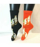 2 PAIRS Foozys Women&#39;s Novelty Socks, MEERKAT Print, NEW - $170.87 MXN