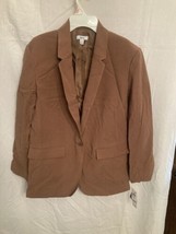 womens bar iii dress suit small hazelnut NWT fake pockets - $24.74