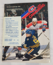 1984 Montreal Canadiens Nhl Hockey Game Program Vs Buffalo Sabres Vintage Sports - £23.58 GBP