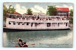Postcard c1910 Steamboat White River Lain Business Annual Outing Indianapolis IN - £14.03 GBP