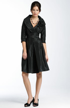 Teri Jon Rosette Shirtdress Sz 4 Black ( belt is not included) - £75.78 GBP