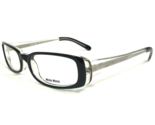 Miu Eyeglasses Frames MU12CV 2AF-1O1 Black Clear Rectangular 50-16-135 - £96.05 GBP