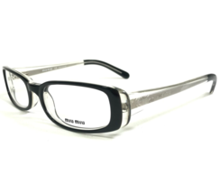 Miu Eyeglasses Frames MU12CV 2AF-1O1 Black Clear Rectangular 50-16-135 - $121.56