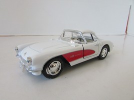 Kinsmart 5316 1957 Chevrolet Corvette Vehicle Car White Pull Back 1/434   H5 - £10.93 GBP