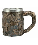 Ebros Zebra Horse With Foal Coffee Mug Textured With Rustic Tree Bark De... - €21,36 EUR