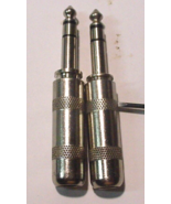 2 NOS Shielded 1/4&quot; 3 Pin Audio Phono Male Plug, TRS Solder Term. 3&quot; Long - €5,03 EUR