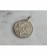 Sterling Silver Jewish Judaica Star of David Pendant, 3.0g E2747 - €30,18 EUR