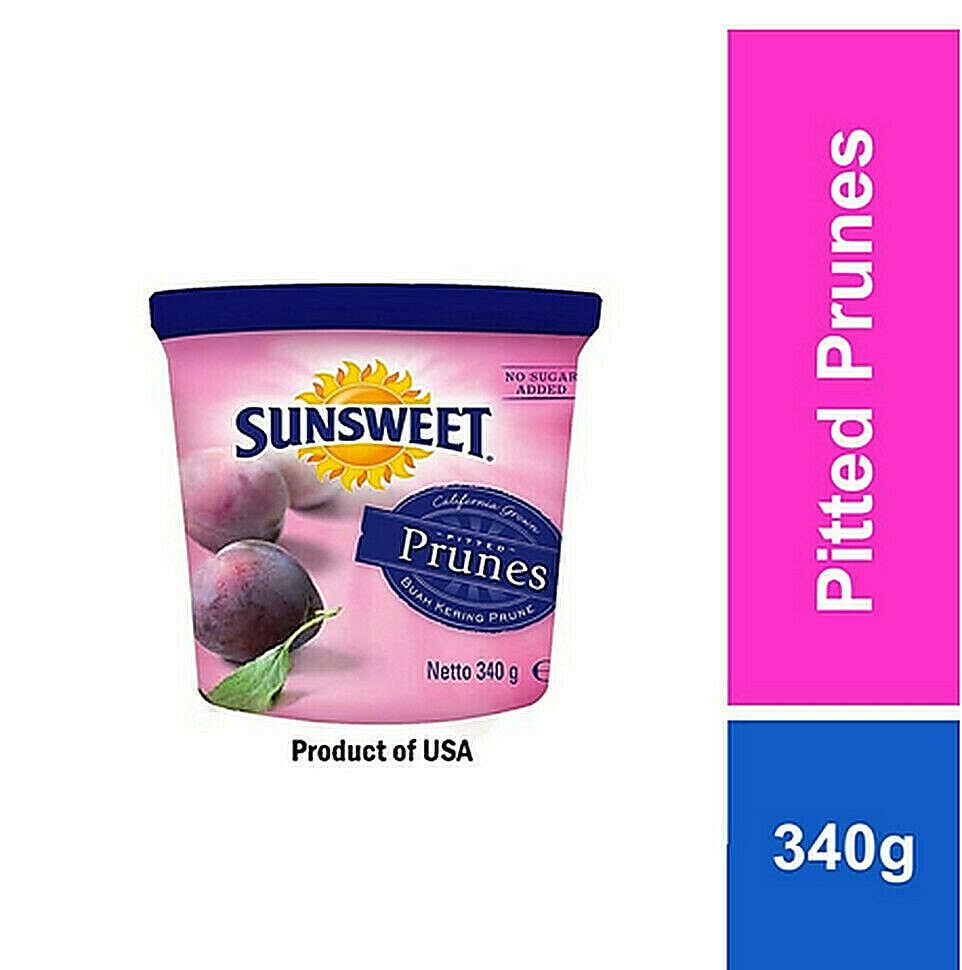 SUNSWEET Pitted Prunes 340G X 4 Packs Whole Fruits Antioxidant - £52.20 GBP