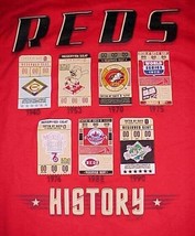 Cincinnati Reds Cooperstown 1940-1990 World Series Mlb Vintage Red T-Shirt M New - £21.62 GBP