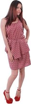 Bar III Women&#39;s Sleeveless Scoop Neck Peplum Dress Licorice Red Size XLarge - $14.56