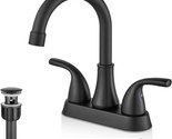 Cinwiny Matte Black Centerset 4 Inch Bathroom Sink Faucet With 2 Handles... - $43.94