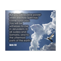  The Holy Spirit Has Come Acts 1:8 Christian Wall Art Bible Vers - £55.72 GBP+