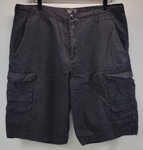 V) Buffalo David Bitton Men Black Cotton Cargo Shorts Size 34 - £11.82 GBP
