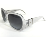 Robert Marc Sunglasses 606-107 Clear Silver Glitter Frames with Blue Lenses - $215.59