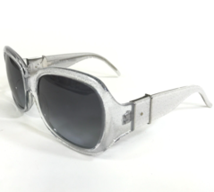 Robert Marc Sunglasses 606-107 Clear Silver Glitter Frames with Blue Lenses - $215.59