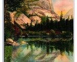 Watkins and Mirror Lake Yosemite National Park California UNP Linen Post... - $2.92