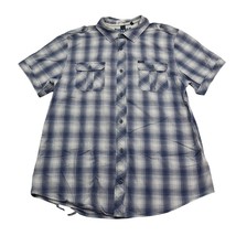 Buffalo Shirt Mens Large Blue by David Bitton Button Up Casual Rugby - £15.49 GBP