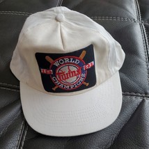 Vintage 1991 Minnesota Twins Snapback Hat World Champions Stitched Hong Kong - £30.10 GBP
