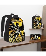 3 PIECE  SET Batman BACKPACK Oxford Brand (Lunchbox &amp; Pencil Pouch) Free... - $1,130.57 MXN