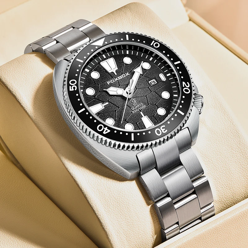 Quartz Man Watch Fashion Stainless Steel 30m Waterproof Watches Luminous... - £40.19 GBP