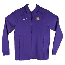 Purple LSU Jacket Womens Medium Warm Ups Nike Stretchy Geaux Tigers - £28.04 GBP