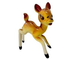 Vintage 1950&#39;s Ceramic Doe Fawn Deer Kitschy Figurine Christmas Country Japan - $24.95