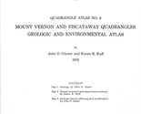 Maryland Geologic Atlas: Mount Vernon and Piscataway Quadrangles - $14.89