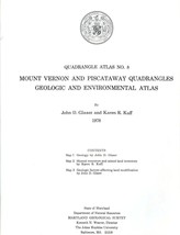 Maryland Geologic Atlas: Mount Vernon and Piscataway Quadrangles - £11.64 GBP