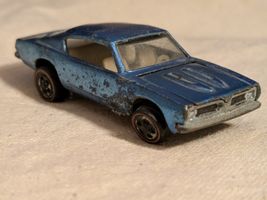 1968 Hot Wheels Blue Over Chrome Custom Barracuda HK Redlines - $2,328.48 MXN