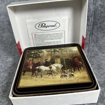 Vintage Pimpernel Tally Ho Cork-Backed Coasters Set of 6 Hunting Hounds Horses - £11.79 GBP
