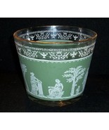 Vintage Jeannette Glass Wedgwood GRECIAN Green Hellenic Greek Roman Ice ... - £11.79 GBP