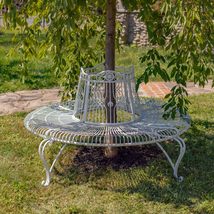 Zaer Ltd. International Victorian Style Round Metal Tree Bench in Victorian Styl - $529.95