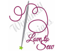 Love To Sew - Machine Embroidery Design - £2.75 GBP