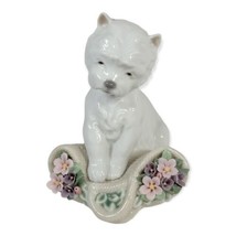 Vintage Lladro Figurine Playful Character White Westie Puppy Dog Sculptu... - $272.87