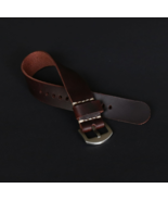 Handmade One-Piece Leather Watch Band Brown 18-24mm, Badalassi Veg Tan L... - $31.89 CAD