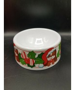 Enesco Dog Food Dish bowl Christmas Dog with Santa Hat - £5.48 GBP