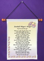 Football Player&#39;s Prayer - Personalized Wall Hanging (389-1) - £15.22 GBP