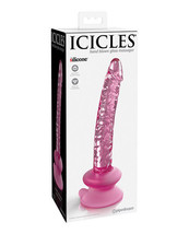 Icicles No.86 Luxurious Hand Blown Glass Dildo Massager With Suction Cup Base - £38.98 GBP