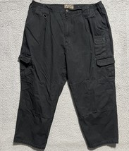 Gravel Gear Relax Fit Men&#39;s Black Cargo Pants 44x30 Measure 44x 29  Work... - $20.89
